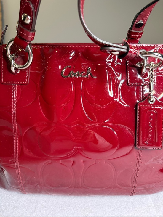 Coach Handbags - Vintage Coach Red Patent Leather Tote Bag Y2K Retro